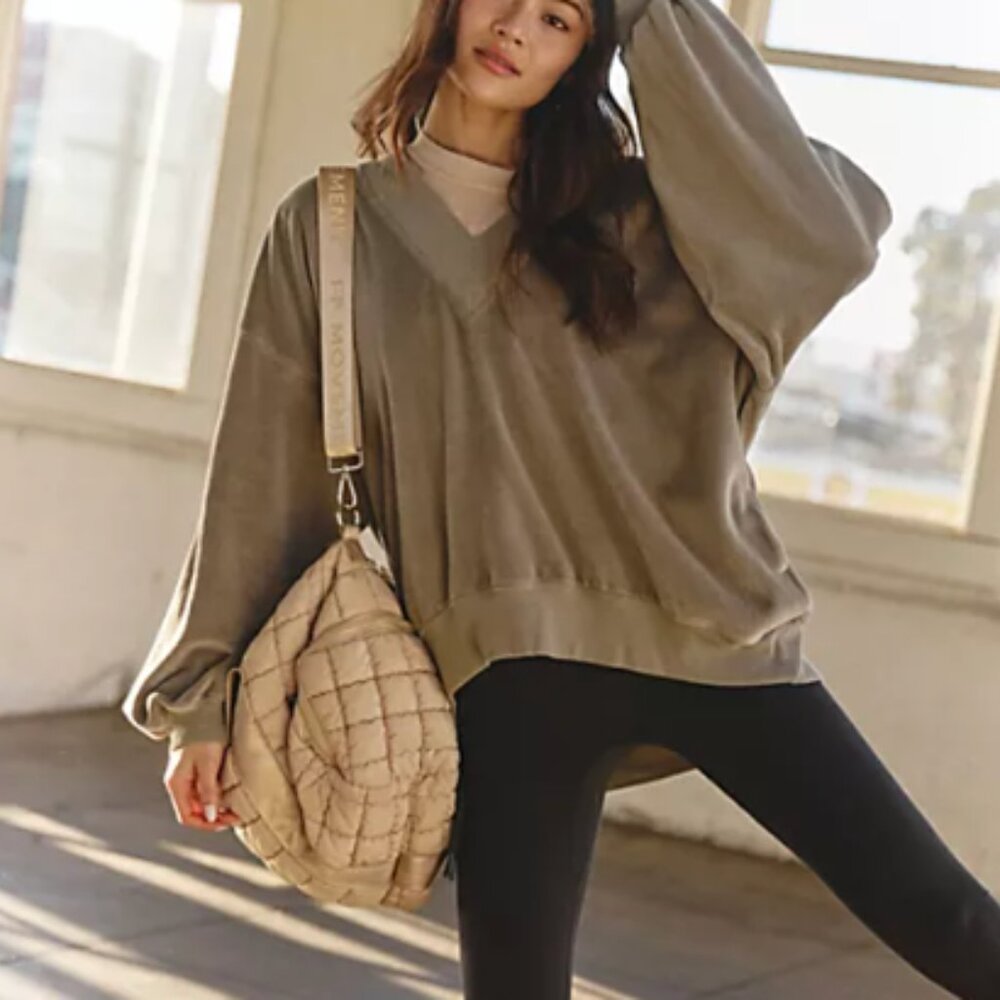 Free People Volley V-Neck Pullover